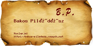 Bakos Piládész névjegykártya